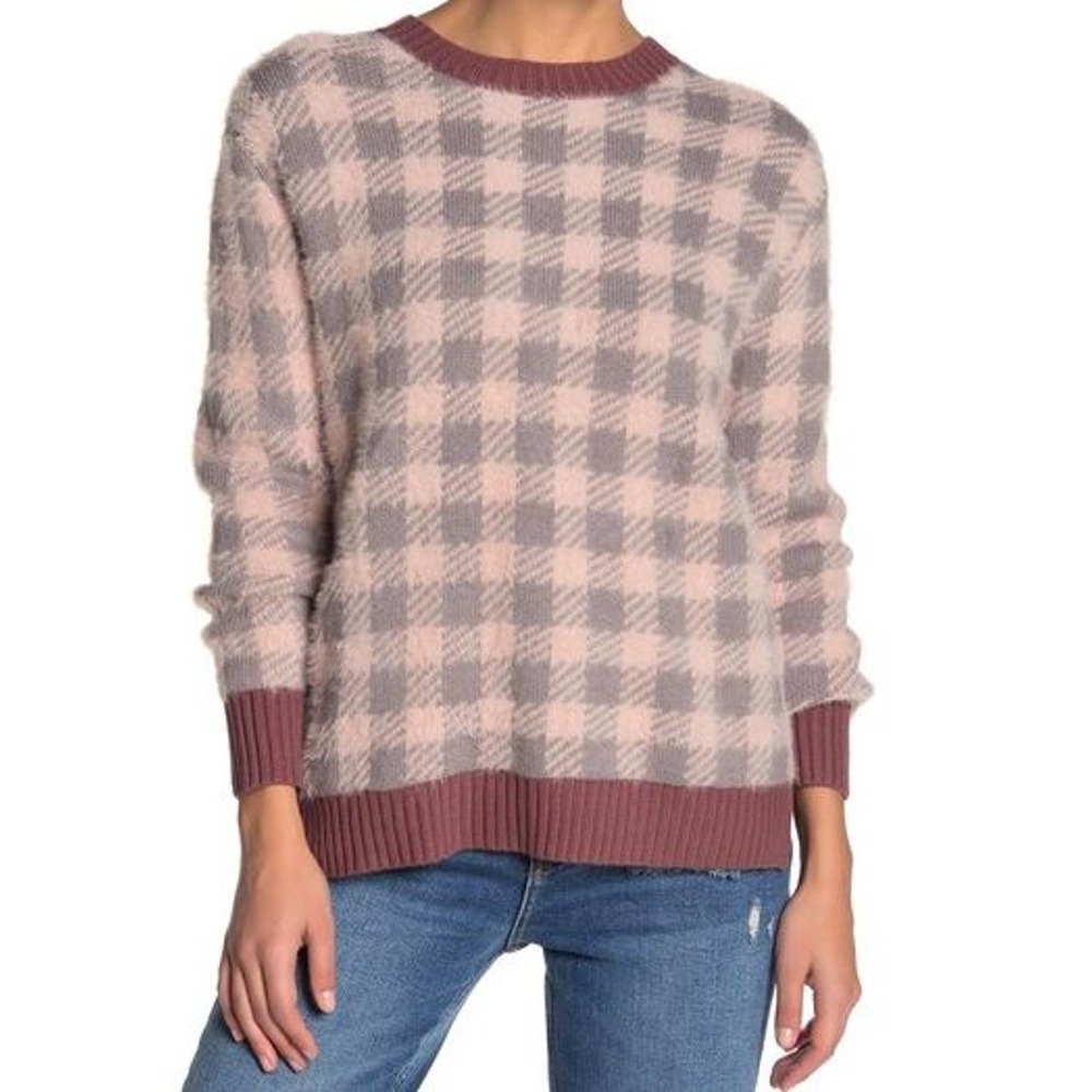 NWT Women's Susina Buffalo Checkered Print Pullover Sweater Size Medium
